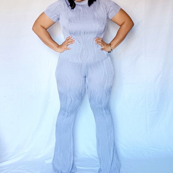 Lilac, flare leg pant set - Picture 4 of 4